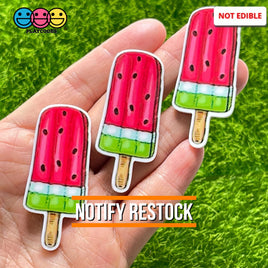 Watermelon Popsicle On A Stick Planar Decoden 10Pcs