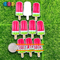 Watermelon Popsicle On A Stick Planar Decoden 10Pcs