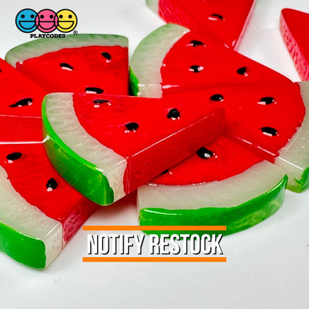 Watermelon Slice Flat Back Charms Watermelons Fake Fruit Plastic Cabochons 10 Pcs Playcode3 Llc