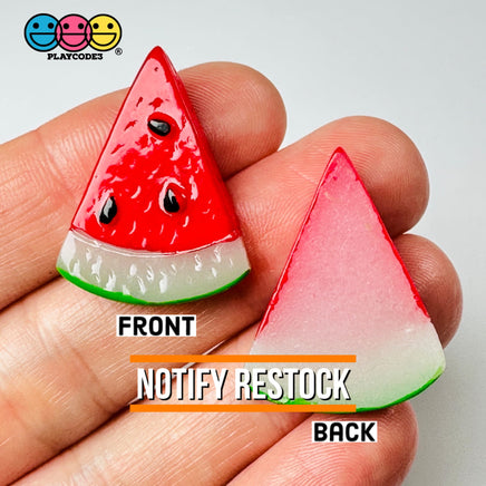 Watermelon Slice Flat Back Charms Watermelons Fake Fruit Plastic Cabochons 10 Pcs Playcode3 Llc