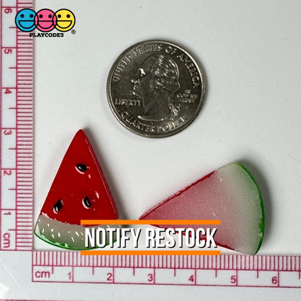 Watermelon Slice Flat Back Charms Watermelons Fake Fruit Plastic Cabochons 10 Pcs Playcode3 Llc