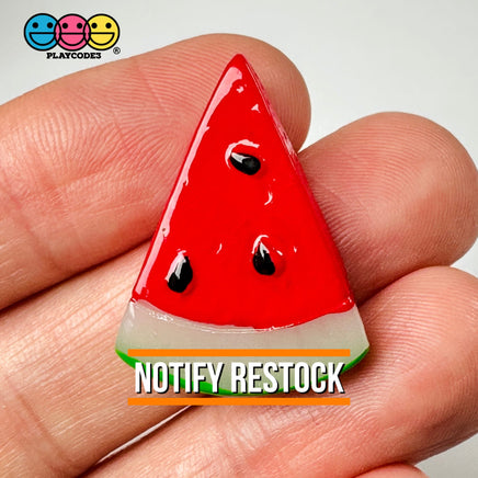 Watermelon Slice Flat Back Charms Watermelons Fake Fruit Plastic Cabochons 10 Pcs Playcode3 Llc