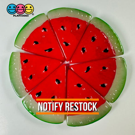 Watermelon Slice Flat Back Charms Watermelons Fake Fruit Plastic Cabochons 10 Pcs Playcode3 Llc