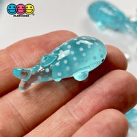 Whale Blue Whales Flatback Charms Transparent Like Glass Plastic Cabochons Shark Decoden 10 Pcs