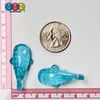Whale Blue Whales Flatback Charms Transparent Like Glass Plastic Cabochons Shark Decoden 10 Pcs