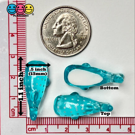 Small Size Whale Large Blue Whales Flatback Charms Transparent Like Glass Cabochons Shark Decoden 10