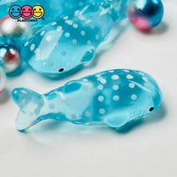 Small Size Whale Large Blue Whales Flatback Charms Transparent Like Glass Cabochons Shark Decoden 10