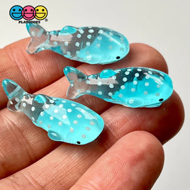 Small Size Whale Large Blue Whales Flatback Charms Transparent Like Glass Cabochons Shark Decoden 10