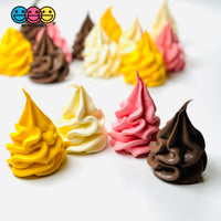 Whipped Cream Dollop Faux Food Ice Topper Dessert Life Like Solid Plastic 3Pcs Fake