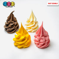 Whipped Cream Dollop Faux Food Ice Topper Dessert Life Like Solid Plastic 3Pcs Mixes(4Pcs) Fake