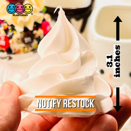 Whipped Cream Dollop Faux Food Realistic Imitation Dessert Life Like Solid Plastic 3Pcs Fake