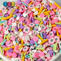 White Bunny Rabbit Flower Patch Mix Fimo Tulips Faux Sprinkle Fake Bake Easter Funfetti Playcode3