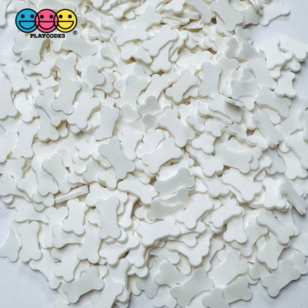 White Dog Bones 5 and 10 mm Fimo Slices Fake Clay Sprinkle Doggy Bone Decoden 10 grams / 10mm Sprinkle