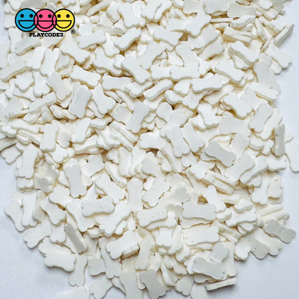 White Dog Bones 5 and 10 mm Fimo Slices Fake Clay Sprinkle Doggy Bone Decoden 10 grams / 5mm Sprinkle