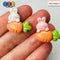 White Pink Easter Bunny Rabbit Carrots Flat Back Cabochons Decoden Charm 10 Pcs Playcode3 Llc