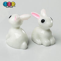 White Rabbit Bunny Mini Easter Charms Cabochons Decoden (10 Pcs) Playcode3 Llc Charm