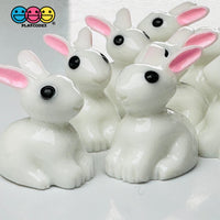 White Rabbit Bunny Mini Easter Charms Cabochons Decoden (10 Pcs) Playcode3 Llc Charm