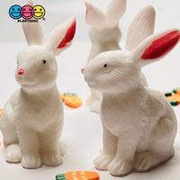 White Rabbit Figurine Bunny Easter Figurines Plastic Resin 5 Pcs Playcode3 Llc