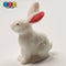 White Rabbit Figurine Bunny Easter Figurines Plastic Resin 5 Pcs Playcode3 Llc