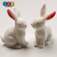 White Rabbit Figurine Bunny Easter Figurines Plastic Resin 5 Pcs Playcode3 Llc