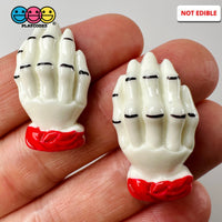 White Zombie Hands Charm Plastic Party Favors Halloween Cabochons 10 Pcs Playcode3 Llc