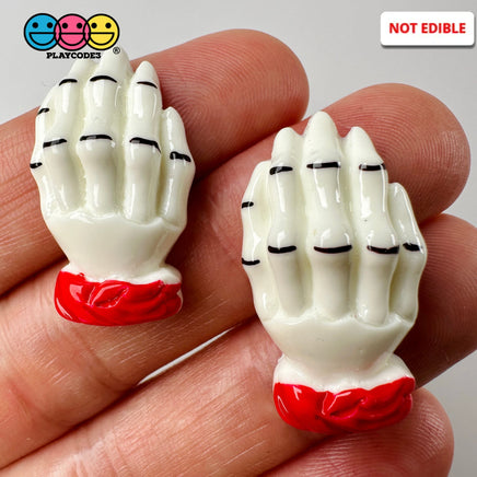White Zombie Hands Charm Plastic Party Favors Halloween Cabochons 10 Pcs Playcode3 Llc