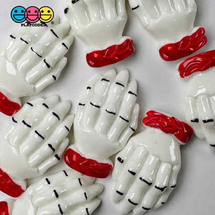 White Zombie Hands Charm Plastic Party Favors Halloween Cabochons 10 Pcs Playcode3 Llc