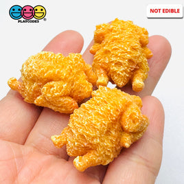 3D Tiny Small Fake Whole Fried Chicken Food Cabochons Decoden Charm 5pcs PLAYCODE3 LLC Charm
