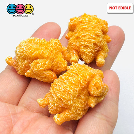 3D Tiny Small Fake Whole Fried Chicken Food Cabochons Decoden Charm 5pcs PLAYCODE3 LLC Charm