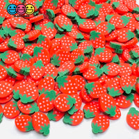 Whole Strawberry Slice Summer Fruit 10Mm Fake Clay Sprinkles Decoden Fimo Jimmies 10 Grams Sprinkle