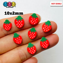 Whole Strawberry Slice Summer Fruit 10Mm Fake Clay Sprinkles Decoden Fimo Jimmies Sprinkle