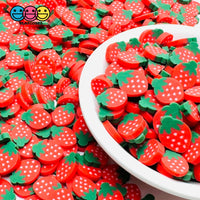 Whole Strawberry Slice Summer Fruit 10Mm Fake Clay Sprinkles Decoden Fimo Jimmies Sprinkle