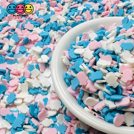 Winter Gloves Holiday White Pink Blue 5Mm Fake Clay Sprinkles Decoden Fimo Jimmies Sprinkle