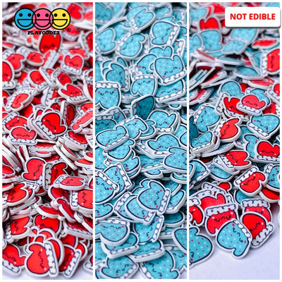 Winter Kawaii Cute Mitten Holiday Christmas Fake Clay Sprinkles Decoden Fimo Jimmies Playcode3 Llc