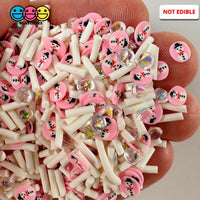 Winter Snowman Dance With Me Holiday Christmas Peppermint Pink Rhinestone Beads Fake Clay Sprinkles