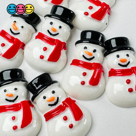 Winter Snowman Hat Christmas Holiday Flatback Cabochons Decoden Charm 10 Pcs Playcode3 Llc