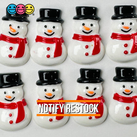 Winter Snowman Hat Christmas Holiday Flatback Cabochons Decoden Charm 10 Pcs Playcode3 Llc