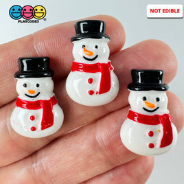 Winter Snowman Hat Christmas Holiday Flatback Cabochons Decoden Charm 10 Pcs Playcode3 Llc