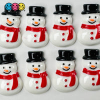 Winter Snowman Hat Christmas Holiday Flatback Cabochons Decoden Charm 10 Pcs Playcode3 Llc