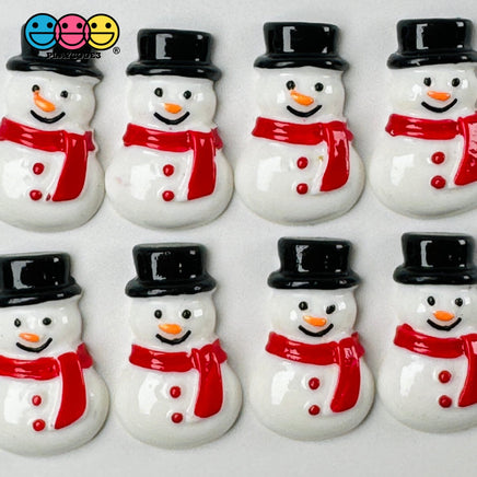 Winter Snowman Hat Christmas Holiday Flatback Cabochons Decoden Charm 10 Pcs Playcode3 Llc