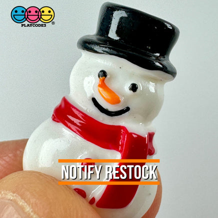 Winter Snowman Hat Christmas Holiday Flatback Cabochons Decoden Charm 10 Pcs Playcode3 Llc