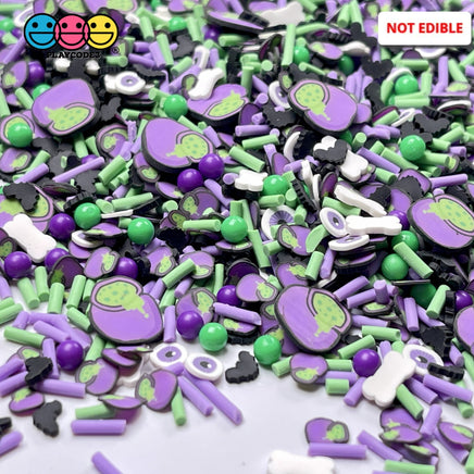 Witches Bone Brew Cauldron Eyes Bats Beads Fimo Mix Fake Clay Sprinkles Halloween 20 Grams Sprinkle
