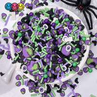 Witches Bone Brew Cauldron Eyes Bats Beads Fimo Mix Fake Clay Sprinkles Halloween Sprinkle