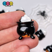 Witches Cauldron Flatback Charm Halloween Charms Cabochons 10 Pcs