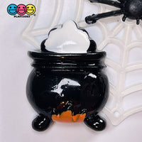Witches Cauldron Flatback Charm Halloween Charms Cabochons 10 Pcs