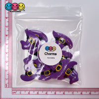 Witches Hat Purple Flatback Charm Halloween Charms Cabochons 10 Pcs