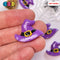 Witches Hat Purple Flatback Charm Halloween Charms Cabochons 10 Pcs