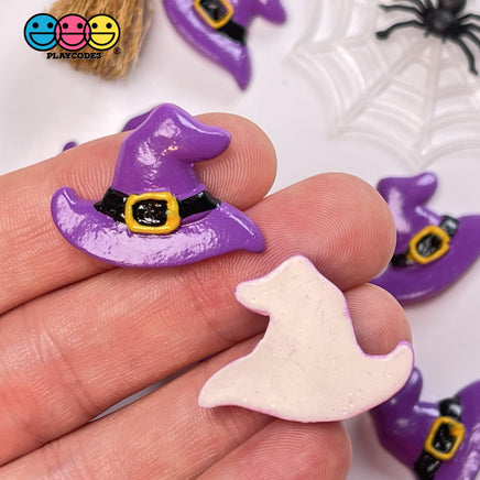 Witches Hat Purple Flatback Charm Halloween Charms Cabochons 10 Pcs