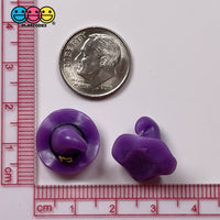 Witches Hat Purple Mini Charm Halloween Cabochons 10 Pcs