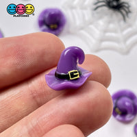 Witches Hat Purple Mini Charm Halloween Cabochons 10 Pcs